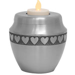 Candle Heart Pewter Baby Urn