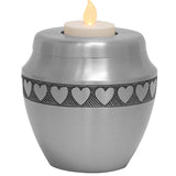Candle Heart Pewter Baby Urn