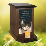 Cat Photo Candle Urn - Free Photo and Personalization - Candle Included