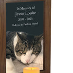 Cat Photo Candle Urn - Free Photo and Personalization - Candle Included
