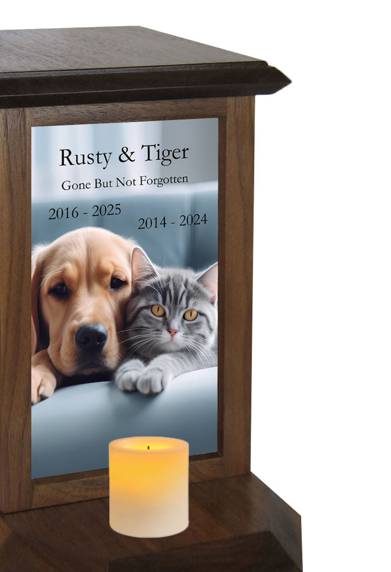 Pets Photo Candle Urn - Free Photo and Personalization - Candle Included