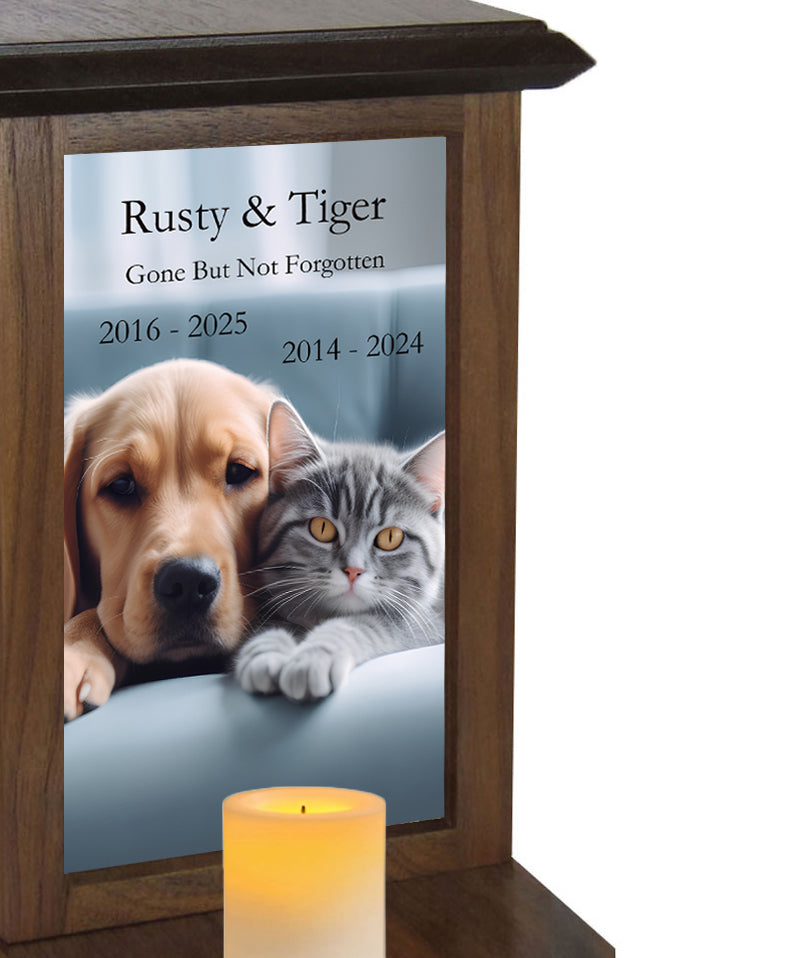 Pets Photo Candle Urn - Free Photo and Personalization - Candle Included