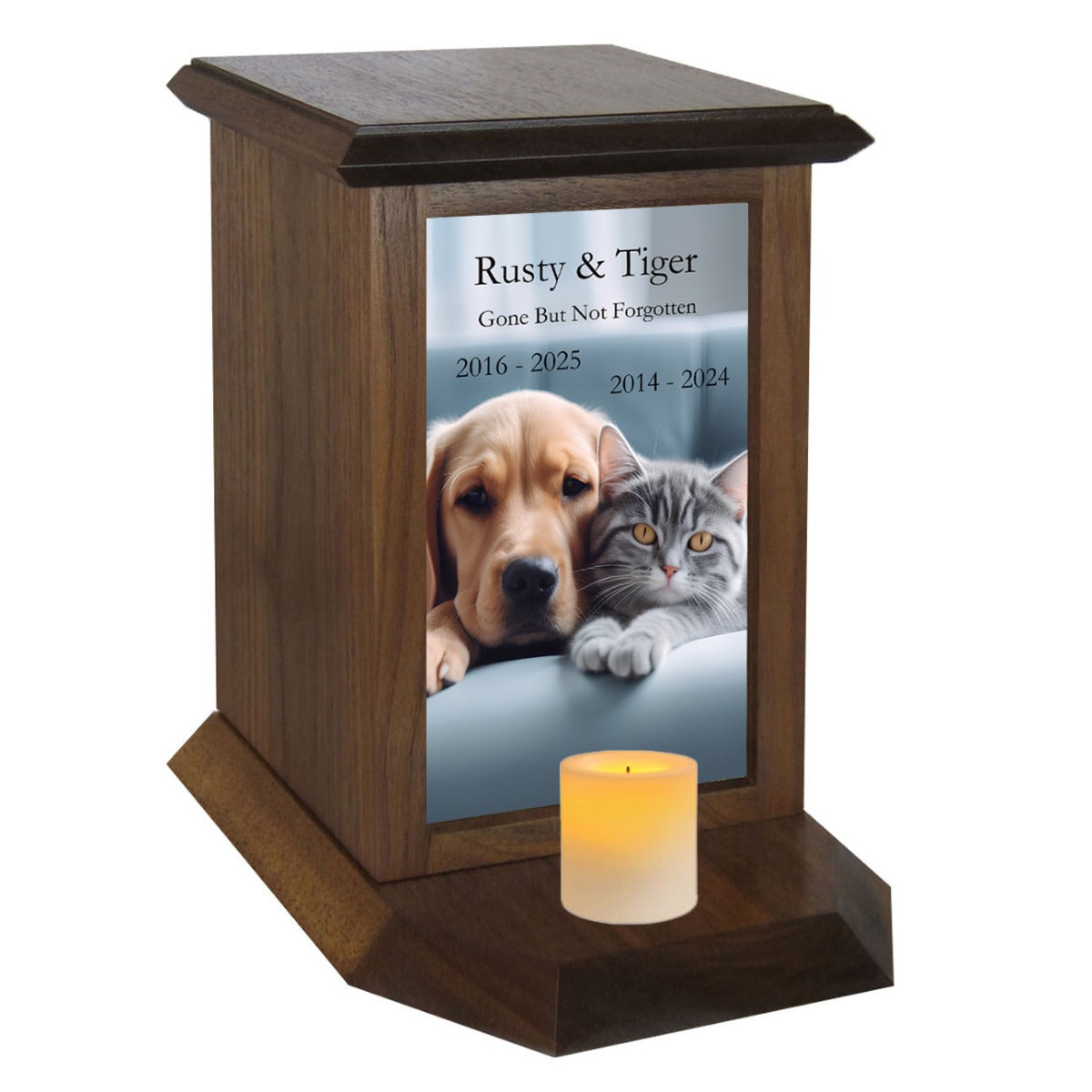 Pets Photo Candle Urn - Free Photo and Personalization - Candle Included