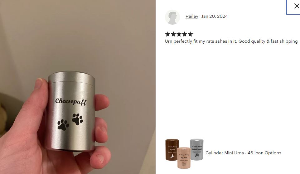 Sturdy Cylinder Mini Urns