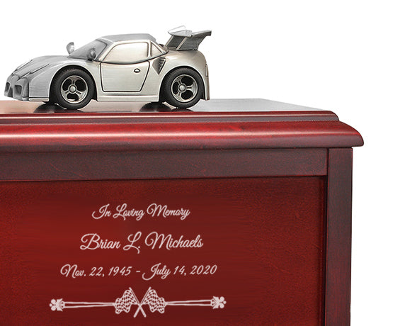 Sports Car Redwood Adult or Medium Urn