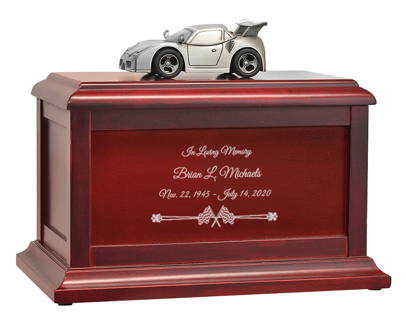 Sports Car Redwood Adult or Medium Urn