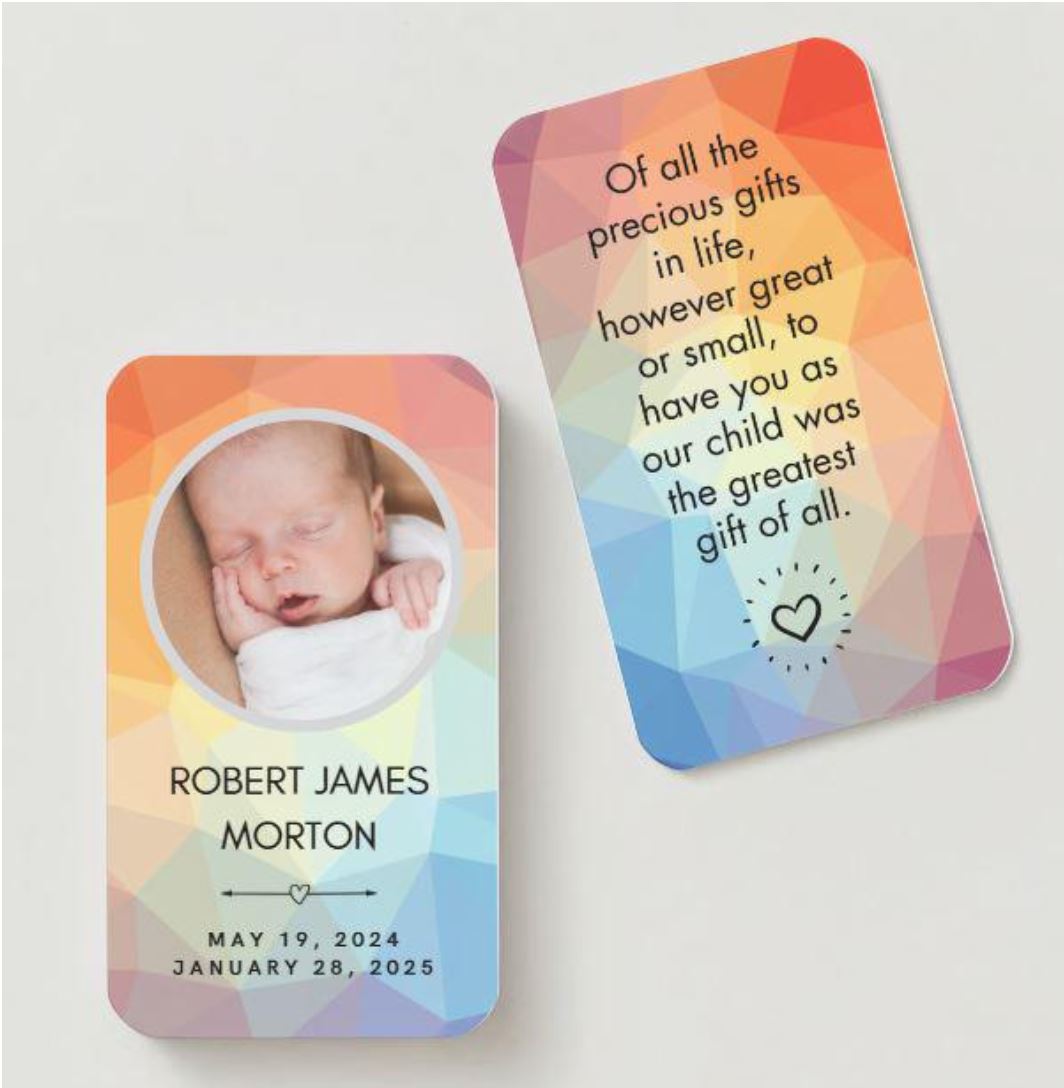 Heavenly Child Photo Urn Memorial Card and Angel Card Holder Options - Keep The Memory® Child Urn - Handcrafted Photo Hardwood Urn 