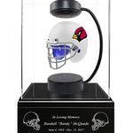 Football Cremation Urn & Arizona Cardinals Hover Helmet Décor