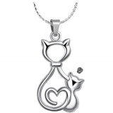 Cat And Kitten Pendant Ash Urn - Love Charms™ Option