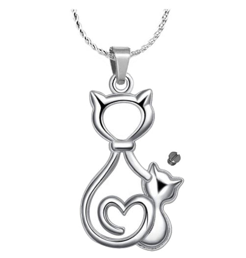 Cat And Kitten Pendant Ash Urn - Love Charms™ Option