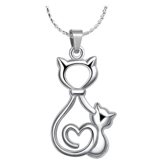 Cat And Kitten Pendant Ash Urn - Love Charms™ Option