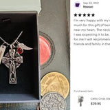 Celtic Cross Stainless Pendant Urn - Love Charms™ Option