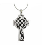 Celtic Cross Stainless Pendant Urn - Love Charms Option