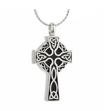 Celtic Cross Stainless Pendant Urn - Love Charms Option