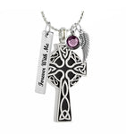 Celtic Cross Stainless Pendant Urn - Love Charms Option