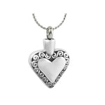 Endless Love Heart Ash Pendant Urn - Love Charms Option