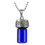 Celtic Knot Blue Cobalt Pendant Urn - Love Charms Option