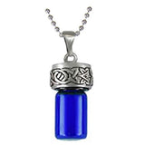 Celtic Knot Blue Cobalt Pendant Urn - Love Charms Option