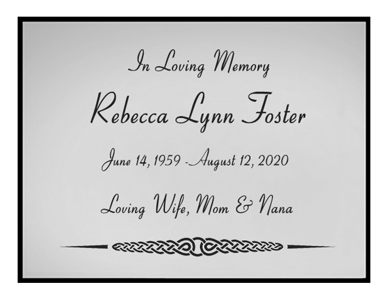 Celtic Knot Name Plates For Cremation Urns
