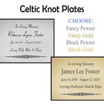 Celtic Knot Name Plates For Cremation Urns