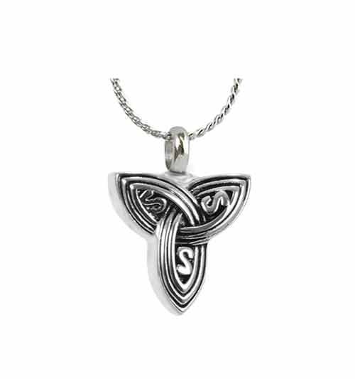 Celtic Trinity Ash Pendant Urn - Love Charms Option