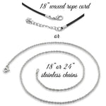 Stainless Love Charms - Birthstone Option
