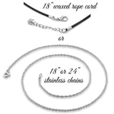 Stainless Love Charms - Birthstone Option