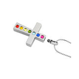 Chakra Cross Cremation Jewelry Urn
