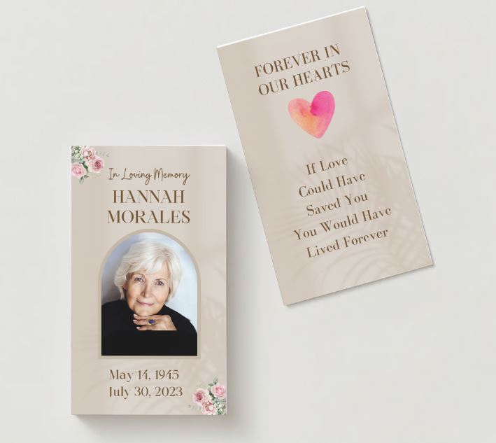Chapel Photo Memorial Cards - Funeral  Cards - Celebration of Life Cards