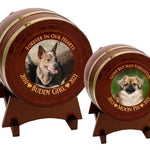 Pet Chestnut Barrel Urn - Small or Large Dog or Cat Urns