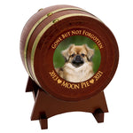 Pet Chestnut Barrel Urn - Small or Large Dog or Cat Urns