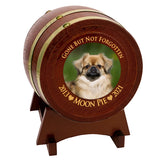 Pet Chestnut Barrel Urn - Small or Large Dog or Cat Urns