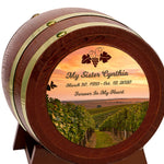 Vineyard Sunset Adult or Keepsake Chestnut Barrel Urn