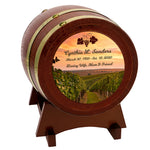 Vineyard Sunset Adult or Keepsake Chestnut Barrel Urn