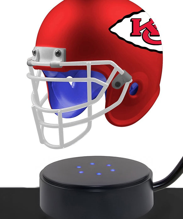 Football Cremation Urn & Kansas City Chiefs Hover Helmet Décor