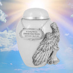 Child Wings of an Angel White Urn - Pro Laser Engraving