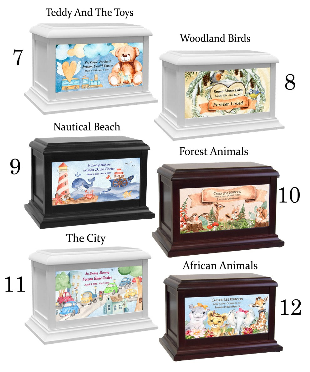 Children Toys, Baby Animals, The Sea & Dinosaurs Wood Keep The Memory® Cremation Urn