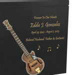 Country String Guitar Wood Adult Cremation Urn - Miniature Guitar - Photo Option