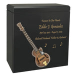 Country String Guitar Wood Adult Cremation Urn - Miniature Guitar - Photo Option