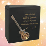 Country String Guitar Wood Adult Cremation Urn - Miniature Guitar - Photo Option
