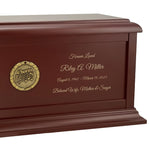 Chorus Medallion Wood Cremation Urn