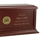 Chorus Medallion Wood Cremation Urn