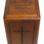 Christian Path Cross Urn Engraved