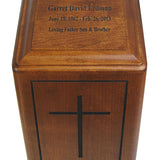 Christian Path Cross Urn Engraved