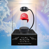 Baseball Cremation Urn & Cincinnati Reds Hover Helmet Décor