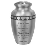 Circle Of Hearts Pewter Companion Shared (Half of Each Adult) Urn