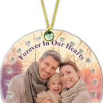 Personalized Ceramic Round Heart Ornament