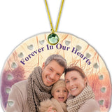 Personalized Ceramic Round Heart Ornament