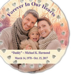 Personalized Ceramic Round Heart Ornament