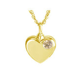 Citrine Gold Heart Ash Urn - Love Charms™ Option